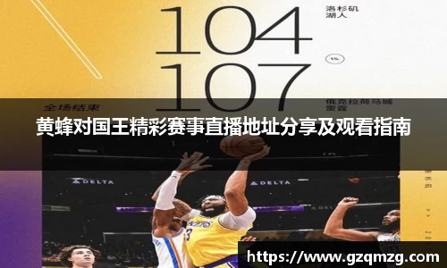 黄蜂对国王精彩赛事直播地址分享及观看指南